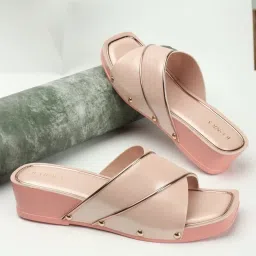 Iconics Women's Piink Casual Wedges image 1