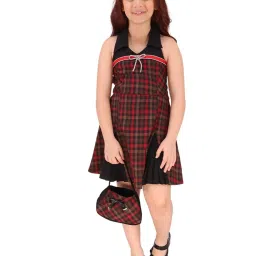 Cutecumber Girls Black Checks Dress image 1