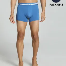 Puma Navy & Star Sapphire Cotton Regular Fit Trunks - Pack Of 2 image 1