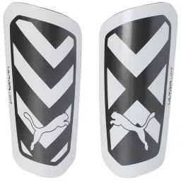 Puma ULTRA Light Sleeve Football Shin Guards (White & Black) Size - XXS image 1