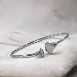Taraash 925 Sterling Silver Moonstone Bangle For Women image 1