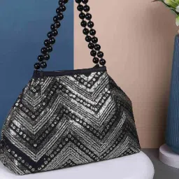 Mochi Black Embellished Small Shoulder Handbag image 1