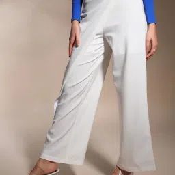 Zastraa White Casual Trousers image 3