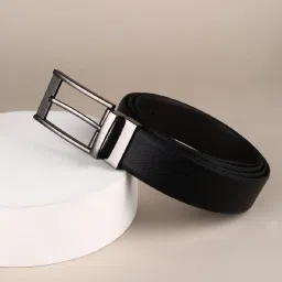 Allen Solly Black Leather Waist Belt for Men image 1