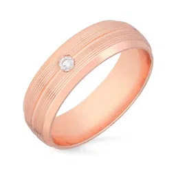 Malabar Gold and Diamonds 18k Rose Gold Diamond Casual Ring for Men image 1
