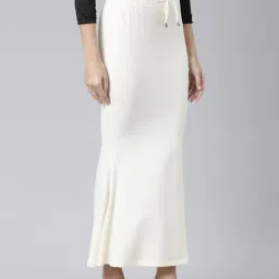 TWIN BIRDS Grey & Off-White Plain Saree Shapewear - Pack Of 2 image 2