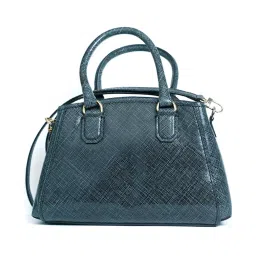 RI2K London Black Leather Medium Printed Handbag image 1