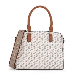 Lavie Off White Double Handle Medium Satchel Handbag image 1