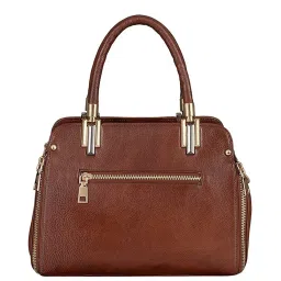 HiLEDER Brown Textured Medium Satchel Handbag image 3