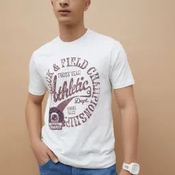 Fame Forever By Lifestyle White Regular Fit Printed T-Shirt image 1