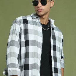 Indian Needle Men Classic Opaque Checked Casual Shirt-picture-11