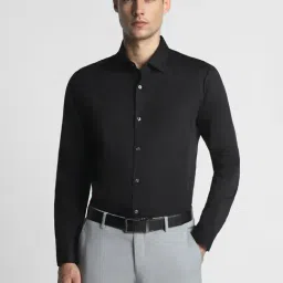 Peter England Black Slim Fit Printed Shirt-picture-14