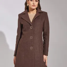 Latin Quarters Brown Polyester Regular Fit Coat image 1