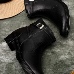 Trase Women's Black Casual Booties image 1