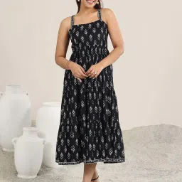 Libas Black Printed Dress image 1