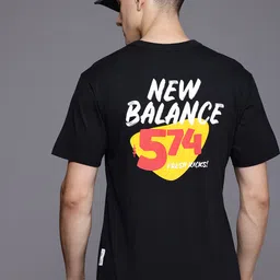 New Balance Typography Printed Drop-Shoulder Sleeves Pure Cotton Relaxed T-shirt-picture-21