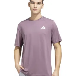 Adidas Purple Regular Fit Sports T-Shirt image 1