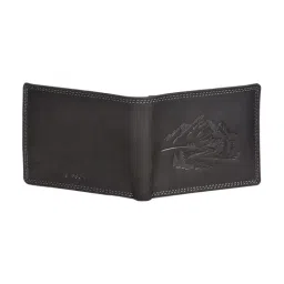 SASSORA Black ARLO Textured Small Leather Bi-Fold Wallet image 3