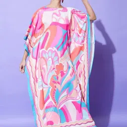 StyleStone Multicolor Geometric Print Kaftan Dress-picture-44