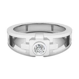 SHINE ETERNAL Lab Grown Diamond 18k (750) White Gold Ring for Men-picture-11