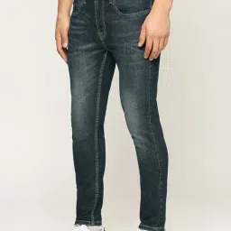 Pepe Jeans Mid Indigo Blue Cotton Skinny Fit Jeans-picture-45
