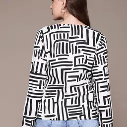 Nautica Geometric Print Wrap Top image 5