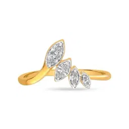 Mia By Tanishq Nature's Finest 14k Yellow Gold Organic Whirl Diamond Ring-picture-14
