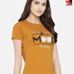 Dreambe Women Pack Of 2 Graphic Printed Round Neck Cotton T-shirts-picture-18