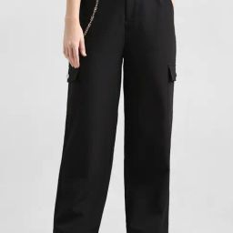 Only Black Relaxed Fit High Rise Cargo Pants-picture-20