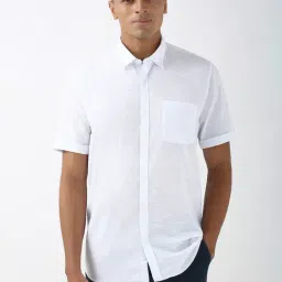 Peter England Blue Cotton Slim fit Other Shirts-picture-12