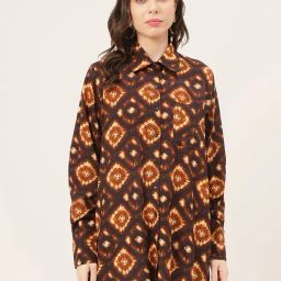 Moomaya Brown Printed Shirt-picture-33