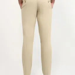 Parx Medium Khaki Solid Regular Fit Trousers image 2