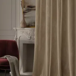 Stoa Paris Date Night Velvet Ivory Elegance 9 ft Long Door Curtains - Set of 2 image 3