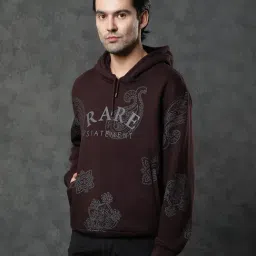 Rare Rabbit Maroon Regular Fit Paisley Sweatshirt image 2