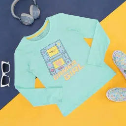 Pantaloons Junior Aqua Blue Cotton Printed Full Sleeves T-Shirt-picture-20