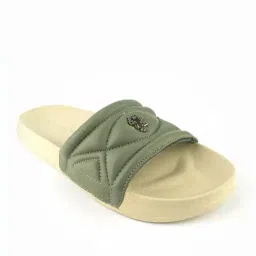 Red Tape Women's Olive Slides image 3