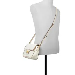 ALDO Light Pink Printed Medium Cross Body Bag image 4