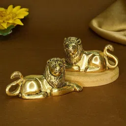 Ekhasa Gold-Toned Pair Of Lion Figurine Showpiece-image-60
