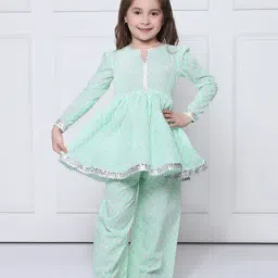 The Pony & Peony Co. Green Cotton Regular Printed Suit Sets-picture-17