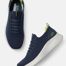 Skechers Men Navy Blue SKECH-LITE PRO - FAINT FLAIR Air-Cooled Memory Foam Sneakers-picture-37