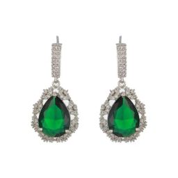 Saraf RS Jewellery Green Statement Brass Earrings for Women-picture-11