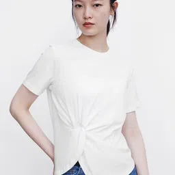 Urban Revivo Pure Cotton Knotted T-Shirt-picture-40