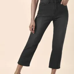 People by Pantaloons Black Mid Rise Jeans-image-5