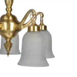 Fos Lighting Classic Down Facing 5 Light Brass Chandelier - L56-PLCrack-CH5 image 3