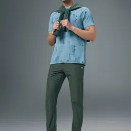 Technosport Men Solid Slim Fit Sports Tracksuit with DURACOOL Activewear Set image 4