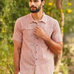 Jaypore Multicolour Block Printed Regular Fit Shirt image 4