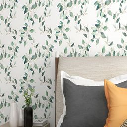 Asian royal White & Green Printed Waterproof Wallpaper-picture-8