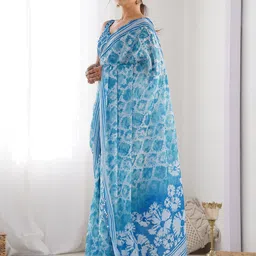 Moda Rapido Embellished Poly Chiffon Fusion Saree image 5