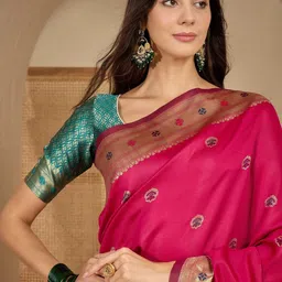 all about you Ethnic Motifs Woven Design Zari Paithani Saree image 2