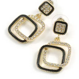 OOMPH Women Set of 2 Square Drop Earrings image 2
